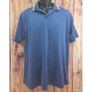 Nike Dri-Fit Striped Blue Short Sleeve Polo Shirt Medium